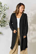 Load image into Gallery viewer, Cover Me Up In Comfort Ribbed Open Front Long Sleeve Cardigan