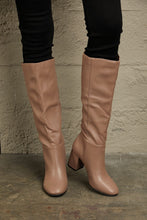 Load image into Gallery viewer, Harvest Haute Block Heel Knee High Boots in Mocha