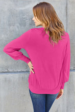 Load image into Gallery viewer, Basic Flare V-Neck Lantern Sleeve Top (multiple color options)