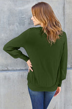 Load image into Gallery viewer, Basic Flare V-Neck Lantern Sleeve Top (multiple color options)