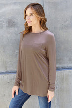 Load image into Gallery viewer, Everyday Happiness Round Neck Long Sleeve Top (multiple color options)