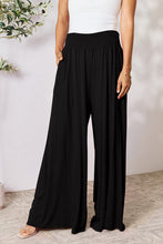 Load image into Gallery viewer, Keep It Simple Smocked Wide Waistband Wide Leg Pants (multiple color options)