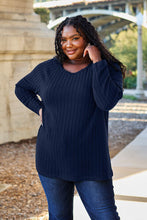 Load image into Gallery viewer, Basic Update Ribbed Round Neck Long Sleeve Knit Top (multiple color options)