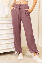 Load image into Gallery viewer, Trendy Trailblazer Soft Rayon Drawstring Waist Pants with Pockets (multiple color options)