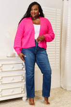 Load image into Gallery viewer, Cross My Heart Rib-Knit Open Front Drop Shoulder Cardigan