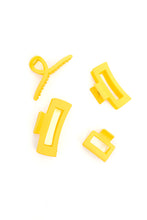 Load image into Gallery viewer, Claw Clip Set of 4 in Lemon