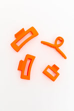 Load image into Gallery viewer, Claw Clip Set of 4 in Orange