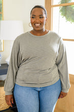 Load image into Gallery viewer, Brianne Long Sleeve Solid Knit Open Back Top In Olive