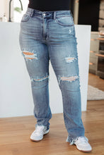 Load image into Gallery viewer, JUDY BLUE O'Hara Destroyed Straight Jeans