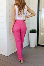 Load image into Gallery viewer, JUDY BLUE Tanya Control Top Faux Leather Pants in Hot Pink