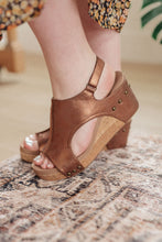 Load image into Gallery viewer, Walk This Way Wedge Sandals in Antique Bronze by Corkys
