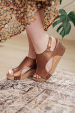 Load image into Gallery viewer, Walk This Way Wedge Sandals in Antique Bronze by Corkys