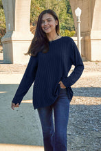 Load image into Gallery viewer, Basic Update Ribbed Round Neck Long Sleeve Knit Top (multiple color options)
