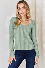 Load image into Gallery viewer, Everyday Basic Ribbed Long Sleeve Top (multiple color options)