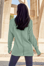 Load image into Gallery viewer, Hand In Hand Ribbed Round Neck Long Sleeve Knit Top (multiple color options)
