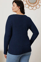 Load image into Gallery viewer, All You Ever Wanted Ribbed V-Neck Long Sleeve Top (multiple color options)