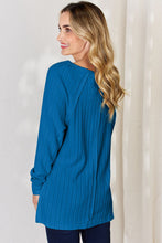 Load image into Gallery viewer, Everyday Basic Ribbed Round Neck Slit Top (multiple color options)