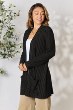Load image into Gallery viewer, Chilly Days & Nights Ribbed Open Front Cardigan with Pockets (multiple color options)