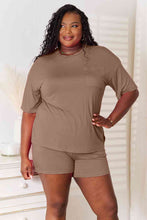 Load image into Gallery viewer, Lounge Life 2pc. Short Sleeve Top and Shorts Lounge Set (multiple color options)