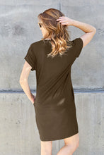 Load image into Gallery viewer, Basic, But Cute Round Neck Short Sleeve Dress with Pockets (multiple color options)