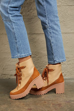 Load image into Gallery viewer, Rustic Charm Lace Up Lug Booties