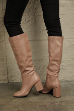 Load image into Gallery viewer, Harvest Haute Block Heel Knee High Boots in Mocha