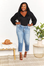 Load image into Gallery viewer, Shared Happiness V- Neck Bodysuit in Black