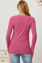 Load image into Gallery viewer, All You Ever Wanted Ribbed V-Neck Long Sleeve Top (multiple color options)