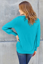 Load image into Gallery viewer, Basic Flare V-Neck Lantern Sleeve Top (multiple color options)