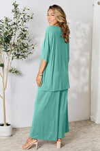 Load image into Gallery viewer, All About Comfort Round Neck Slit Top and Pants Set (multiple color options)