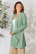 Load image into Gallery viewer, Chilly Days & Nights Ribbed Open Front Cardigan with Pockets (multiple color options)