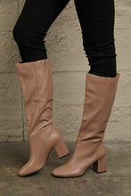 Load image into Gallery viewer, Harvest Haute Block Heel Knee High Boots in Mocha