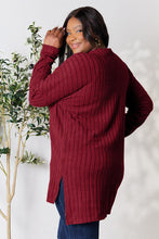 Load image into Gallery viewer, Comfort On Her Mind Ribbed Round Neck Long Sleeve Slit Top (multiple color options)