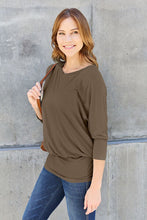 Load image into Gallery viewer, Not So Basic Round Neck Batwing Sleeve Top (multiple color options)