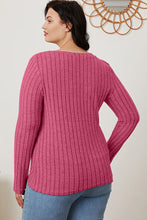 Load image into Gallery viewer, All You Ever Wanted Ribbed V-Neck Long Sleeve Top (multiple color options)