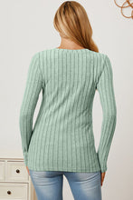 Load image into Gallery viewer, All You Ever Wanted Ribbed V-Neck Long Sleeve Top (multiple color options)