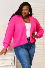 Load image into Gallery viewer, Cross My Heart Rib-Knit Open Front Drop Shoulder Cardigan