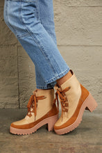 Load image into Gallery viewer, Rustic Charm Lace Up Lug Booties