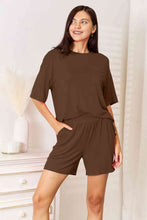 Load image into Gallery viewer, Lounge Life 2pc. Short Sleeve Top and Shorts Lounge Set (multiple color options)
