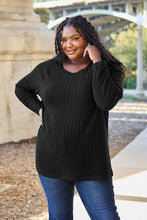 Load image into Gallery viewer, Basic Update Ribbed Round Neck Long Sleeve Knit Top (multiple color options)