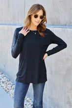Load image into Gallery viewer, Everyday Happiness Round Neck Long Sleeve Top (multiple color options)