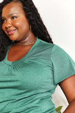Load image into Gallery viewer, Casual Outing Ruched V-Neck Short Sleeve T-Shirt (2 color options)