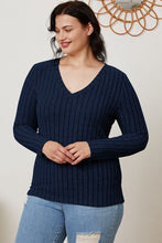Load image into Gallery viewer, All You Ever Wanted Ribbed V-Neck Long Sleeve Top (multiple color options)