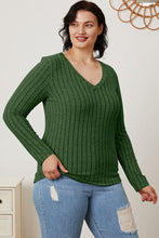 Load image into Gallery viewer, All You Ever Wanted Ribbed V-Neck Long Sleeve Top (multiple color options)
