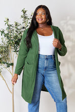 Load image into Gallery viewer, Cover Me Up In Comfort Ribbed Open Front Long Sleeve Cardigan