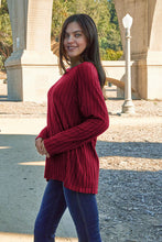 Load image into Gallery viewer, Basic Update Ribbed Round Neck Long Sleeve Knit Top (multiple color options)