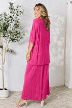 Load image into Gallery viewer, All About Comfort Round Neck Slit Top and Pants Set (multiple color options)
