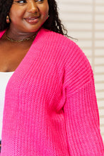 Load image into Gallery viewer, Cross My Heart Rib-Knit Open Front Drop Shoulder Cardigan