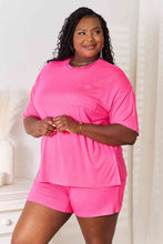 Load image into Gallery viewer, Lounge Life 2pc. Short Sleeve Top and Shorts Lounge Set (multiple color options)