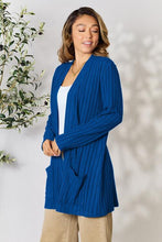 Load image into Gallery viewer, Chilly Days & Nights Ribbed Open Front Cardigan with Pockets (multiple color options)